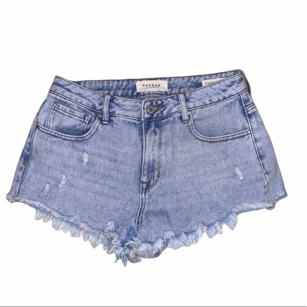 PAC Sun sz 26 high rise festival cutoff shorts